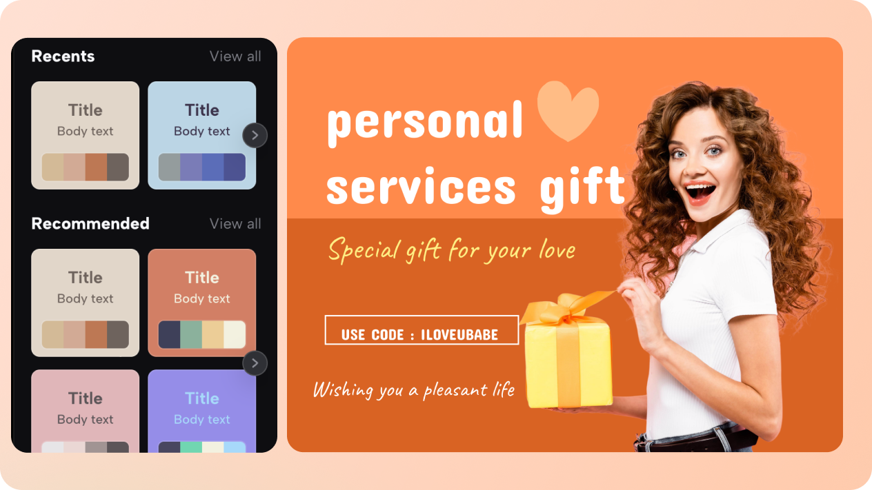 create personal services gift certificates